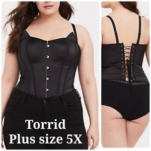 Torrid Satin Cat Bustier
Hook Front plus size 5X